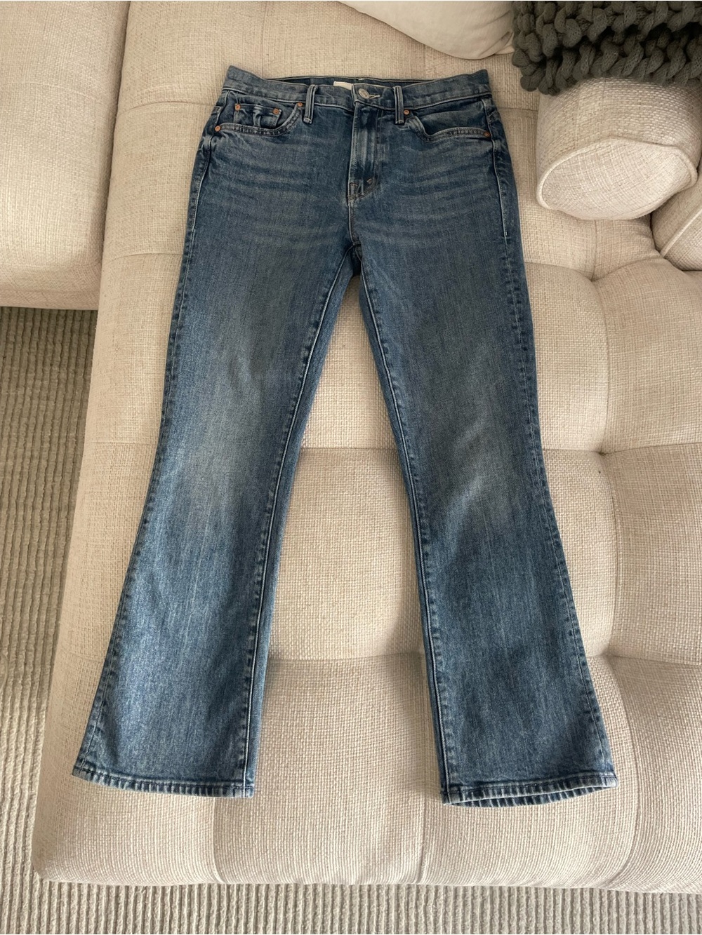 Mother Denim The Insider Ankle Mid-Rise Straight-Leg Jeans Destination Unknown